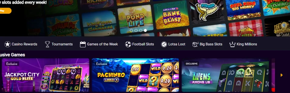 Play top slots lobby