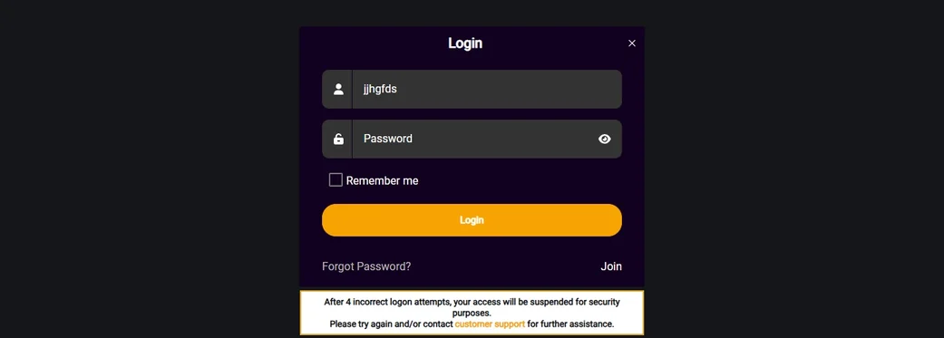Access your casino account.